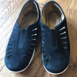 SALE Comfortivia black suede cut out slides size 6 Black Photo 0