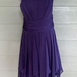 David's Bridal David’s Bridal Strapless Chiffon Dress with Layered Skirt Photo 0