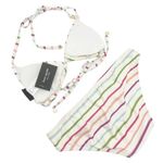 Kate Spade NWT Party Stripe Triangle Bikini Two Piece Swimsuit Size Medium NEW Photo 2