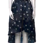 Ganni Total Eclipse Polka Dot Silk High-Low Skirt Size 36 Sustainable 100% Silk Photo 0