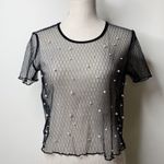SheIn Pearl Sheer Top Photo 1