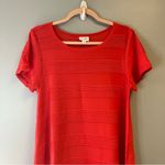 LuLaRoe  Dress Coral Pintuck Short Sleeve Carly Sz M EUC High Low Swing Dress Photo 1