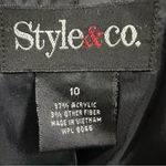 Style & Co Style Co Tan Black Houndstooth 3 Button Blazer Jacket Coat Faux Pocket Womens 10 Photo 8