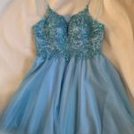 Sparkly Blue Semi formal Dress Photo 0