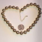 Elegant Gold Tone Chunky Retro Boho Beaded Necklace Photo 2