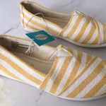 Yellow Canvas Flats, Size 7 Photo 1