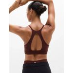 Athleta New M Transcend High Neck Bra Garnet Medium Cup A-C Photo 1