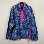 Columbia Women's Blue & Pink Graphics Half Zip Pullover Fleece Size 2XL Photo 0