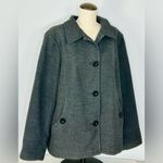 JM Collection  Grey Rayon Blend Peacoat with Black Buttons size XL Photo 1