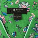 J.Jill WEAREVER XL Split Neck Green Paisley Popover Casual Tunic Blouse Tunic Photo 11