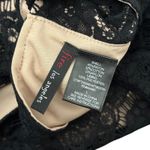 Fire Los Angeles Black Floral Lace Top High Neck Womens L Romantic Layered Photo 6