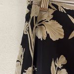 Loft  Black White Floral Midi Skirt Asymmetrical Size 8 Photo 3