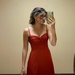 Azazie  Eve Rust Red Sweetheart A Line Prom Dress Evening Gown Satin Feminine Photo 2