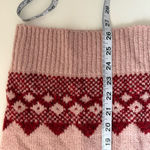 American Eagle  Jegging Fit Sweater Pink Red Fair Isle Oversized Photo 6