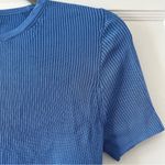 Madewell Micro-Rib Sweater Tee in Celeste Blue Size Small NWT Photo 4