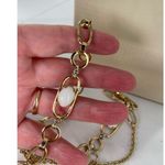 Banana Republic retro styled long gold tone chain necklace. Photo 4