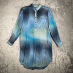 & Other Stories & Other Stories Dress Womens 6 Blue Green Geometric Shirt Dress Silk Colorful Photo 1