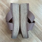 FitFlop  Eloise Espadrille Leather Wedge Cross Slide Beige Buff Size 10‎ Photo 2