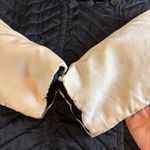 Isabel Marant  Black Cream Ivory Quilted Chore Utility Jacket Bomber Silk Boxy 40 Photo 2