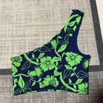 ZARA Floral Jacquard One Shoulder Crop Top Photo 0