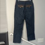 Vintage St John Sport Blue Denim Jeans Brown Leather Accents Buckle Gold Logo Size 8 Photo 10