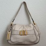B Makowsky B. MAKOWSKY Beige Cream 100% Genuine Leather Hobo Purse Shoulder Bag Photo 2