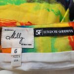 Milly of New York Neon Multi Color Pleated Skirt Orange Size 6 Photo 8