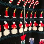 CT Crew Vintage Wool Christmas Sweater Women's Medium Black Reindeer Snowman Photo 1