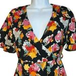 ZARA ‎ Trafuluc  Collection Floral Print Ruffled Sleeve Wrap Blouse NWOT Size  XS Photo 2