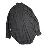 Vtg 1980s Bis by Gene Ewing Black Cotton Poplin Eyelet Sleeve Snap Up Top 1 1X Photo 1