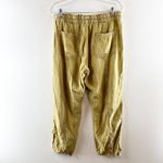Anthropologie Linen High Rise Rhys Jogger Cargo Utility Pants Green Large Photo 7