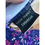 Shore Shapes Swimwear One Piece Bathing Suit Women 16 Purple Floral Skirt Cinch Photo 6