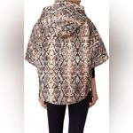 Think Royln Python Snakeskin Quilted Poncho Lightweight Hooded Oversized Fit szS Photo 2