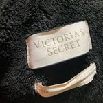 Victoria's Secret Women's Black Plush Hooded with Belt & Embroidered VS Logo M/L Photo 9