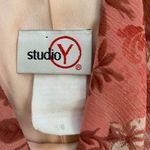 Studio Y Orange Pink Garden Fairy Cottage Core Cowl Neck Flower Midi Dress USA Made S Photo 6