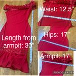 NWT valentine Off shoulders Bodycon midi dress Red size S Photo 3
