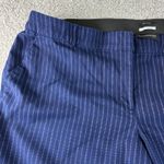 Lane Bryant Lane Bryant The Ashley Modernist Collection Blue Pinstripe Crop Pants Size 28 Photo 8