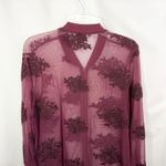 Torrid  Plus Size 2X Jacket‎ Mesh Bomber Jacket Floral Embroidered Burgundy 1209 Photo 9