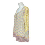 MiracleSuit MiracleBody by Floral Peasant Blouse Yellow Multi Size Large Photo 3