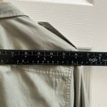 Theory Vintage Green Elden Kenly Cotton Button Up Blouse Utilitarian Size XL Photo 8