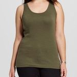kim rogers  2X army green knit tank top Photo 0
