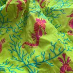 NWT Gretchen Scott designs cotton seahorse neon coverup tunic made in India Yellow Size L Photo 3