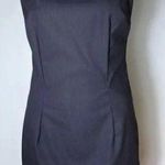 United Colors Of Benetton Stile Benetton Stripe Black Charcoal Sheath Midi Dress Size Small Sleeveless Photo 0