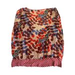 Ted Baker  Layered 100% Silk Sleeveless
Floral and Striped Blouse Women’s Medium Photo 6