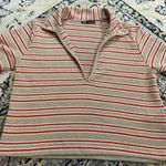 ZARA  Women's 70s Retro Style Cropped Pullover Knit V-Neck Collared Sweater Top M Photo 14