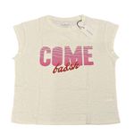 Ba&sh NEW Coby printed T shirt size 3 Ivory Photo 1