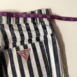 Guess Vintage  Black & White Washed Striped Denim Mini Skirt Size S EUC Photo 5