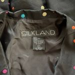 Vintage Silkland Polka Dot Work Blazer Coat Women Size Small Rainbow Dot Jacket Black Photo 8