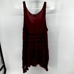 Free People Intimately Voile and Lace Trapeze Slip Dress Crimson Black Small Photo 5