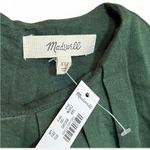 Madewell Sleeveless Crewneck pleated Top Summit Green Christmas holiday party Photo 5